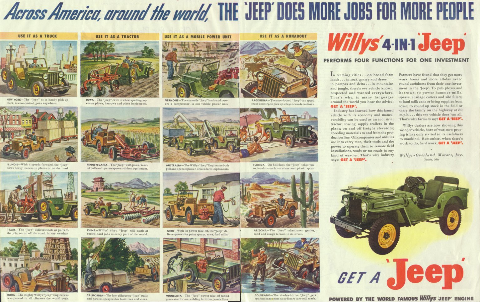 1946 Jeep Auto Advertising